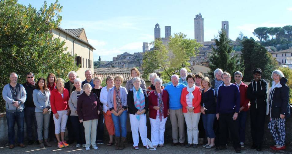 Dunkeld and St Andrews and Edinburgh Pilgrims at San Gimignano - October 2015